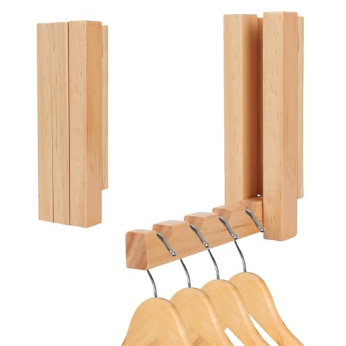 XLSBZ Kleiderhaken Wand Holz, 1 Stück Faltbare Wäscheständer Wandmontage Garderobenhaken für Jacken, Taschen, Schals XLSBZ Kleiderhaken Wand Holz, 1 Stück Faltbare Wäscheständer Wandmontage Garderobenhaken für Jacken, Taschen, Schals von XLSBZ