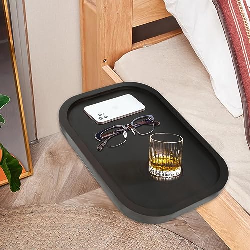 XLSBZ Nachttisch Regal Hängend,Nightstand Tray Holz Bettablage Nachttisch zum Anklemmen,Bett Organizer Nachttisch für Mobiltelefon, Fernbedienung, Wasserbecher (Braun) von XLSBZ