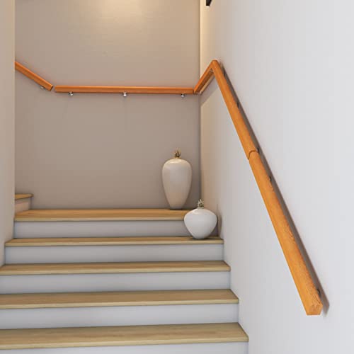 Massivholz-Handlauf für Treppe, Wandmontage, Geländer, Armlehne, Korridor, Unterstützung, Badezimmer, rutschfester Haltegriff, Kinderhandlauf aus Kiefernholz, Größe: 240 cm von XLTEAM