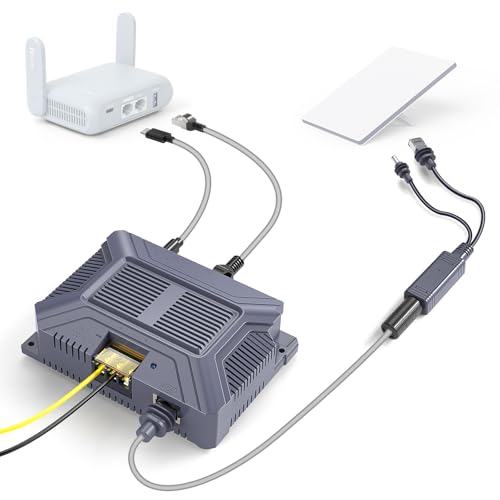 XLTTYWL Starlink Mini 12-V-Adapter-Kit, 150 W 3-in-1 GigE Passiv- und ESD-Schutz, Mini Starlink 12 V mit USB- und Typ-C-Stromausgang und DC-Aufwärtswandler DC 9–36 V/200 W für Starlink Mini Dishy XLTTYWL Starlink Mini 12-V-Adapter-Kit, 150 W 3-in-1 GigE Passiv- und ESD-Schutz, Mini Starlink 12 V mit USB- und Typ-C-Stromausgang und DC-Aufwärtswandler DC 9–36 V/200 W für Starlink Mini Dishy von XLTTYWL