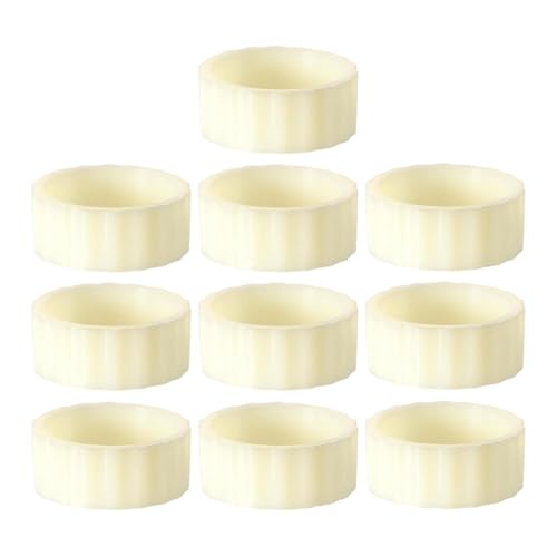 XLWLLNJ 10 Stück Kerzengreifer Tropfschutzmanschetten Kerzenadapter Halteringe Und Fixierhilfen Aus Sammeln Wachs auf für Festliche Anlässe Und Gastr, Beige XLWLLNJ 10 Stück Kerzengreifer Tropfschutzmanschetten Kerzenadapter Halteringe Und Fixierhilfen Aus Sammeln Wachs auf für Festliche Anlässe Und Gastr, Beige von XLWLLNJ