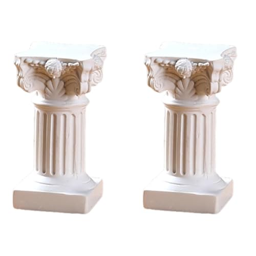XLWLLNJ 2 Stück Römische Säulen Mini Resin Ornament Kerzenhalter Griechische Skulptur Als Elegantes Dekorationsstück für Hochzeit Büro Innenbereich, Style B von XLWLLNJ