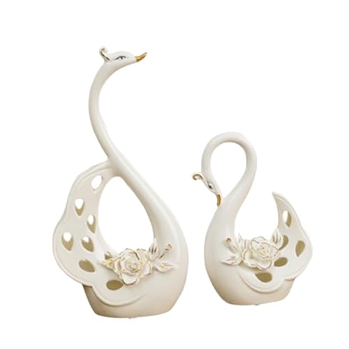 XLWLLNJ 2 stück Weiß Statue Paar Figurine Porzellan Gans Skulptur für Kaminsims XLWLLNJ 2 stück Weiß Statue Paar Figurine Porzellan Gans Skulptur für Kaminsims von XLWLLNJ