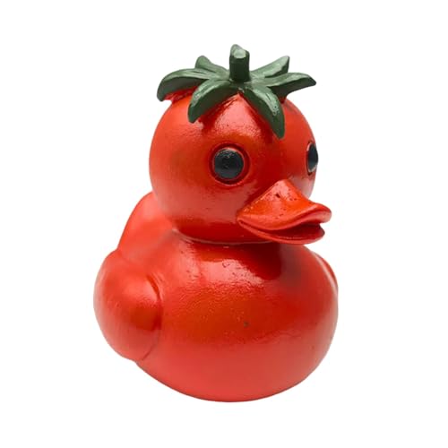 XLWLLNJ Entenfigur Als Gemüse Ente Eine Harzskulptur Und Dekofigur mit Skurrilem Charme Eine Künstlerische Tierstatue für Armaturenbrett Den Schreibtisch, Tomatenente XLWLLNJ Entenfigur Als Gemüse Ente Eine Harzskulptur Und Dekofigur mit Skurrilem Charme Eine Künstlerische Tierstatue für Armaturenbrett Den Schreibtisch, Tomatenente von XLWLLNJ
