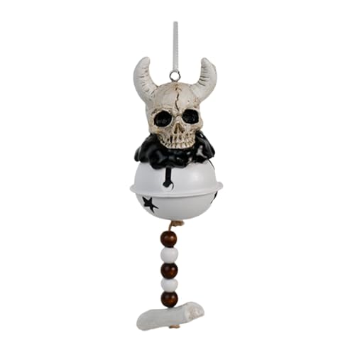 XLWLLNJ Halloween Windspiel Unheimliche Windglocke Hängeornament Verandadekoration Und Glocke mit Horror Elementen für Innenbereiche Und Halloween Feiern, Stierkopf XLWLLNJ Halloween Windspiel Unheimliche Windglocke Hängeornament Verandadekoration Und Glocke mit Horror Elementen für Innenbereiche Und Halloween Feiern, Stierkopf von XLWLLNJ
