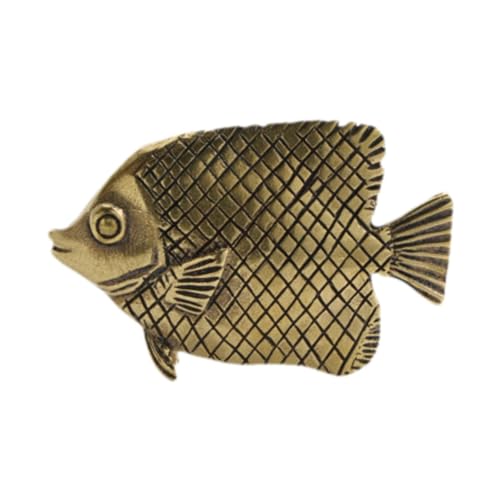 XLWLLNJ Messing Statue Reichtum Decor Vintage Handwerk Figurine Desktop Ornament für Garten Büro, Papageienfisch von XLWLLNJ