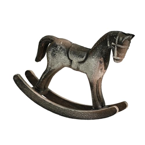 XLWLLNJ Schaukelpferd Figur, Tragbares Dekor, Holzskulptur, Ornament für Arbeitsplatte, Schrank, TV Ständer, Nachttisch, Tischplatte, Schwarz XLWLLNJ Schaukelpferd Figur, Tragbares Dekor, Holzskulptur, Ornament für Arbeitsplatte, Schrank, TV Ständer, Nachttisch, Tischplatte, Schwarz von XLWLLNJ