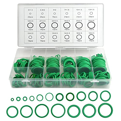 BGTXINGI 279 Stück 18 Größen Gummi O-Ring Dichtungen Silikon Dichtungen Reparatur Box Unterlegscheiben Dichtungen Sortiment Set für Klempnerarbeiten Automobil allgemeine Reparatur von BGTXINGI