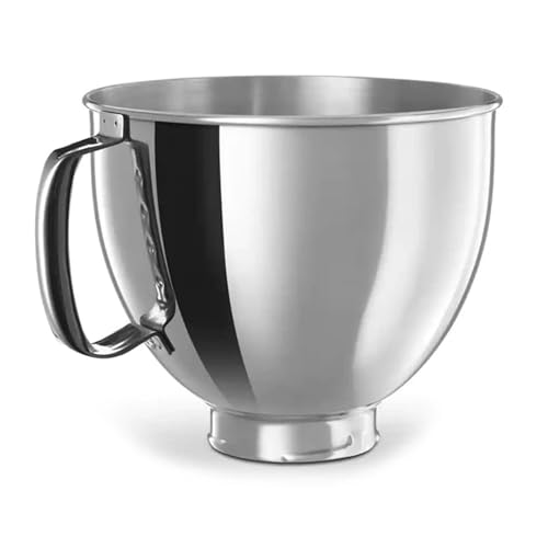 Mixer Bowl, Edelstahlschüssel, kompatibel mit Kitchenaid Classic & Artisan Series 4,5–5 QT Kippkopfmixer, 5 Quart 304,Stand Mixer Mixer Bowl, Edelstahlschüssel, kompatibel mit Kitchenaid Classic & Artisan Series 4,5–5 QT Kippkopfmixer, 5 Quart 304,Stand Mixer von XLYMTLSO