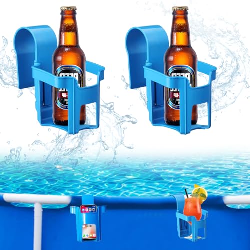 Pool Getränkehalter, 2 Stück Pool Getränkehalter Becherhalter Poolrand, Kunststoff getränkehalter Poolrand von Getränken und Kleinen Gegenständen am Beckenrand von XLZJYIJ