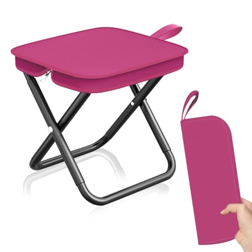 XLZJYIJ Campinghocker Faltbar, Mini Camping Hocker, Kleiner Tragbarer Klapphocker, Hocker Klappbar für Wandern Garten Angeln Grillen Strand von XLZJYIJ