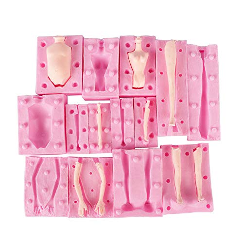 XLZSP 7er Set Silikon-Kuchenform, Keks & Fondant Formen, Aromatherapie & Gips Ton Form, DIY Kuchen Dekorieren Zubehör, Rosa von XLZSP