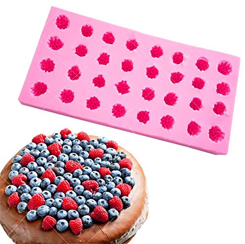 XLZSP 32 Mulden Himbeerform Silikonformen Obstkuchenform handgefertigt DIY Geburtstag Hochzeit Kuchen Backwerkzeug von XLZSP
