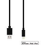 XLAYER 210569 1 x USB A Stecker auf 1 x Apple Lightning Stecker Lade- und Sync-Kabel 1,2 m Schwarz von XLayer