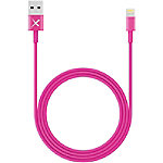 XLAYER 214093 1 x USB A Stecker auf 1 x Apple Lightning Stecker Lade- und Sync-Kabel 1 m Rosa von XLayer