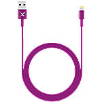 XLAYER 214094 1 x USB A Stecker auf 1 x Apple Lightning Stecker Lade- und Sync-Kabel 1 m Violett von XLayer