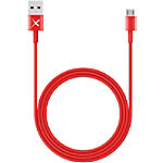 XLAYER 214096 1 x Micro USB A Stecker auf 1 x USB A Stecker Kabel 1 m Rot von XLayer