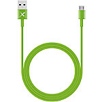 XLAYER 214097 1 x Micro USB A Stecker auf 1 x USB A Stecker Kabel 1 m Grün von XLayer