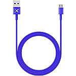 XLAYER 214099 1 x Micro USB A Stecker auf 1 x USB A Stecker Kabel 1 m blau von XLayer