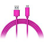 XLAYER 214350 1 x USB C Stecker auf 1 x USB Stecker Kabel 1m Pink von XLayer