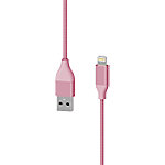 XLAYER 217079 1 x USB Stecker auf 1 x Apple Lightning Stecker Ladekabel 1,5m Rosa von XLayer