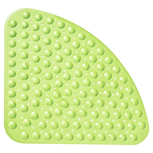 XM-ZHHY Sektor Gummi Eckduschmatte, rutschfeste Quadranten-Badematte Antibakterielle Matte mit Saugnäpfen für Dusche oder Badewanne, rutschfeste Badewannenmatte, 54x54CM (Grün) von XM-ZHHY