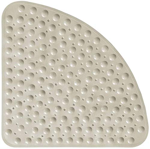 XM-ZHHY Sektor Gummi Eckduschmatte, rutschfeste Quadranten-Badematte Antibakterielle Matte mit Saugnäpfen für Dusche oder Badewanne, rutschfeste Badewannenmatte, 54x54CM von XM-ZHHY