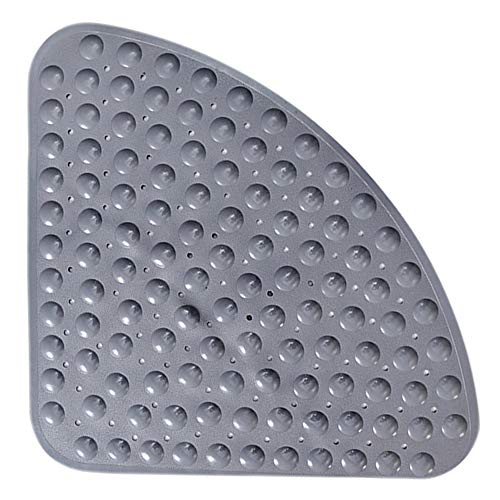 XM-ZHHY Sektor Gummi Eckduschmatte, rutschfeste Quadranten-Badematte Antibakterielle Matte mit Saugnäpfen für Dusche oder Badewanne, rutschfeste Badewannenmatte, 54x54CM von XM-ZHHY