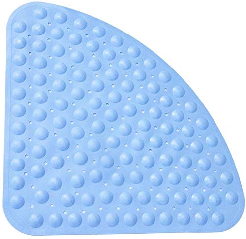 XM-ZHHY Sektor Gummi Eckduschmatte, rutschfeste Quadranten-Badematte Antibakterielle Matte mit Saugnäpfen für Dusche oder Badewanne, rutschfeste Badewannenmatte, 54x54CM von XM-ZHHY