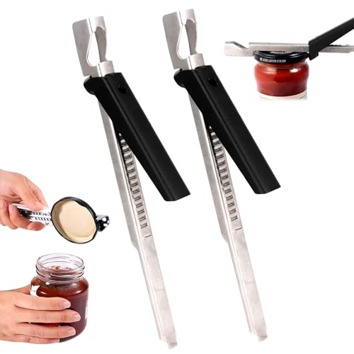 Müheloser Arthritis Glasöffner,Dosenöffner Manuell,leicht zu öffnender Deckelöffner,2024 Neuer Verstellbarer Griff Multifunctional Deckelöffner, Arthritis Glasdeckelöffner aus Edelstahl von XM-mengpanwei