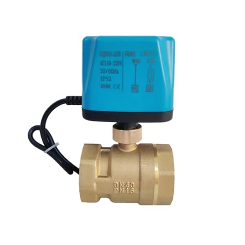 XMAFRJIO 1-1/2" Motorized Ball Valve 2 Wire Female Thread 8 N·m Big Torque Brass DN40 Electric Ball Valve 12V 24V 110V 220V AC/DC(24VDC_Normally Open) von XMAFRJIO