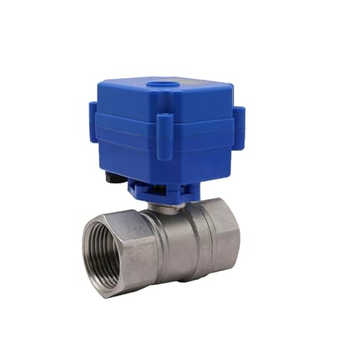 XMAFRJIO 1" 2 Way Motorized Ball Valve 3 Wires 2 Point Control Stainless Steel Electric Ball Valve Electric Actuator AC/DC 9-24V(DC9-24V_CR02) von XMAFRJIO