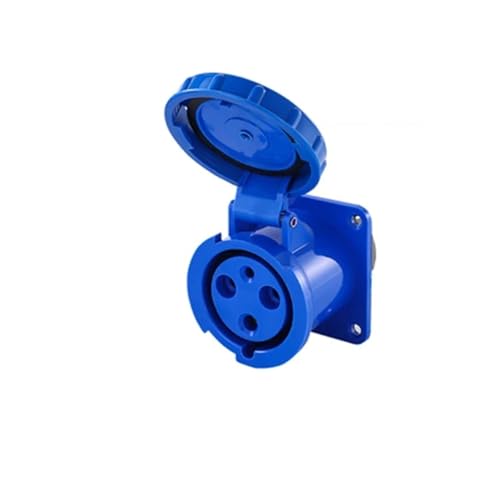 XMAFRJIO 3P/4P/5Pin 63A IP67 Industriestecker und -buchse Elektrischer Anschluss Wandsteckdose Männlich & Weiblich Stecker(3P 63A Panel Mounted) von XMAFRJIO