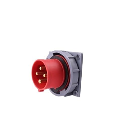 XMAFRJIO IP67 Wasserdichter Industriegerät-Reverse-Stecker 16A 32A 3Pole 4Pole 5Pin Wandmontagestecker Panelmontage-Stecker 220 380V(Panel Plug 4P 16A) von XMAFRJIO