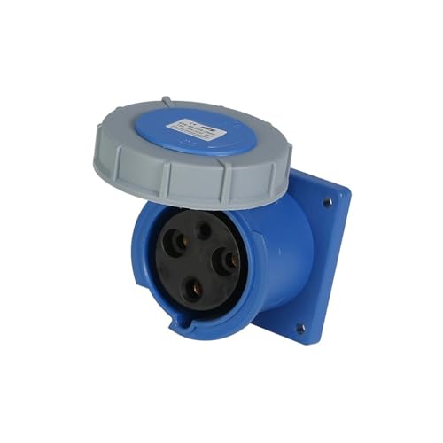 XMAFRJIO IP67 Wasserdichter Industriestecker/Dunkelsteckdose 63A 3/4/5-adrige Stifte 220 V/380 V Männliche und weibliche Steckdosen(3332) von XMAFRJIO