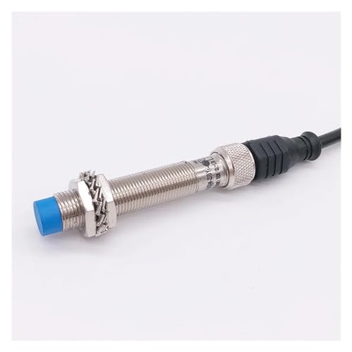 XMAFRJIO Kit IP65 M12 Induktiver Näherungssensorschalter, 4-poliger Anschluss, 2 m PVC-Kabel, 2 mm, 4 mm, bündige, Nicht bündige Metallerkennung(Lj12a3-4 -4mm I,PNP NO) von XMAFRJIO