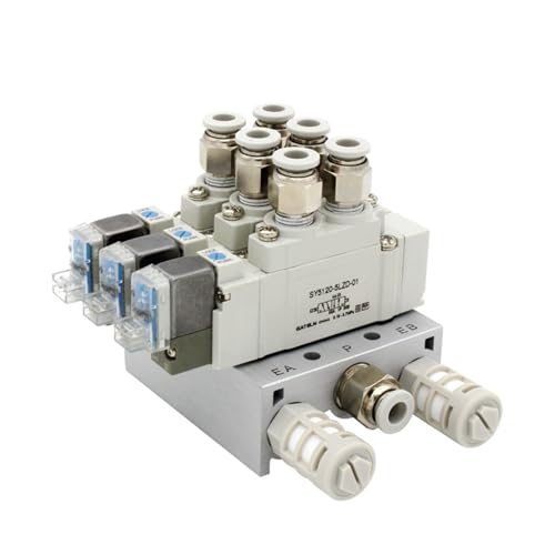 XMAFRJIO SMC Typ SY5120 Magnetventilkombination Einzel elektronisch gesteuertes Zylindersteuerventil SY5120-5LZD-01 SY5120-6LZD-01(SY5120-4LZD-01 4mm,3 Stations) von XMAFRJIO