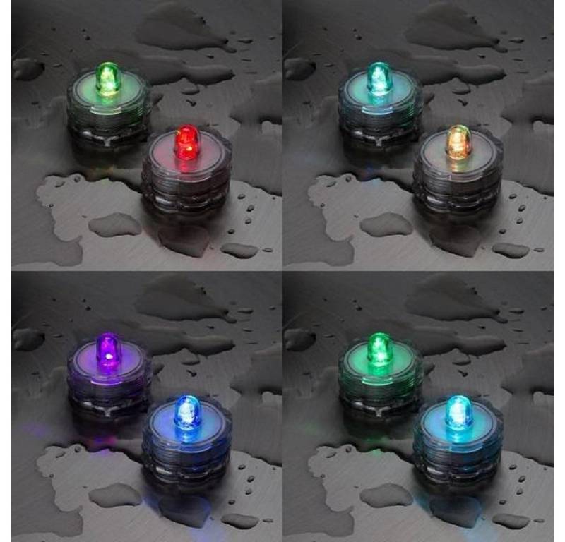 XMAS KING Teelicht 06898 LED-Teelicht 2er Set RGB Farbwechsel Wasserdicht Batterie von XMAS KING