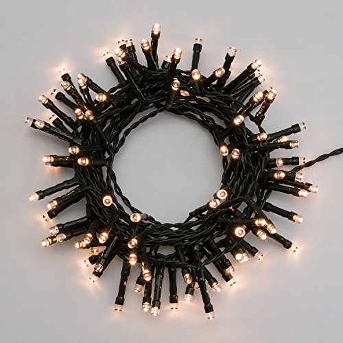 LED-Lichterkette 4,75 m, 96 Leds warmweiß, batteriebetrieben, Zeitschaltuhr 6/18, mit Lichtspielen, Weihnachtsbeleuchtung, Weihnachtslichterkette, Weihnachtsbaumbeleuchtung von XMASKING