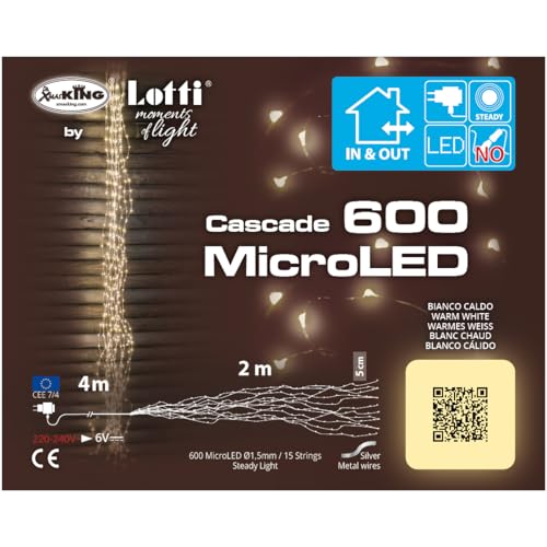 LuminalPark Lichterbündel 2,2 m, 600 MicroLEDs warmweiß, Metalldraht, Dauerlicht, mit Trafo LuminalPark Lichterbündel 2,2 m, 600 MicroLEDs warmweiß, Metalldraht, Dauerlicht, mit Trafo von XMASKING
