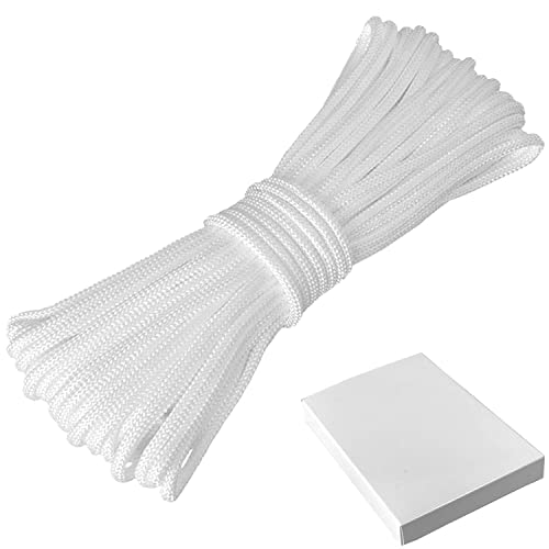 Geflochtenes Nylonschnur,(25M×2.5mm)Hochbelastbare Weiße Schnur Nylonseil Wäscheleine Nylon Geflochten Faden Cord Zugschnur für Jalousien Aluminium Blind Shade, Gartenbau Werk und Handwerk von XMBYGEY