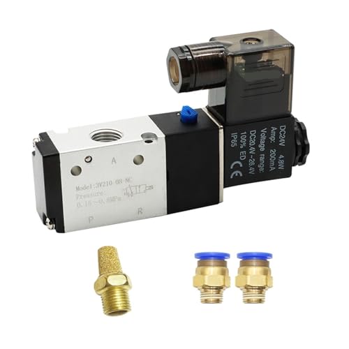 3-Wege-Anschluss 2 Positionen 3V210-08 Pneumatisches Luftmagnetventil Elektrische Steuerung Gas-Magnetventil DC12V DC24V AC110V AC220V 1St(PC 6mm Fittings,AC110) von XMDHLTVQ