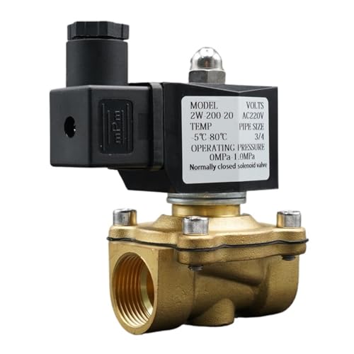 Magnetventil Wasserventil Normalerweise geschlossene Messingventile 220 V 12 V 24 V Luft Wasser Gas Membranventil 1/4 3/8 1/2 3/4 1 2 Zoll 1 Stück(3/4",DC24V) von XMDHLTVQ