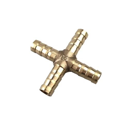 Schlauch Kupfer Pagode Wasserrohr Armaturen Messing Barb Rohr Fitting 2 3 4 Weg Messing Stecker 1Pcs(4 way,OD 8MM) von XMDHLTVQ