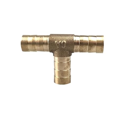 Schlauch Kupfer Pagode Wasserrohr Armaturen Messing Barb Rohr Fitting 2 3 4 Weg Messing Stecker 1Pcs(T-3-way,OD 12MM) von XMDHLTVQ