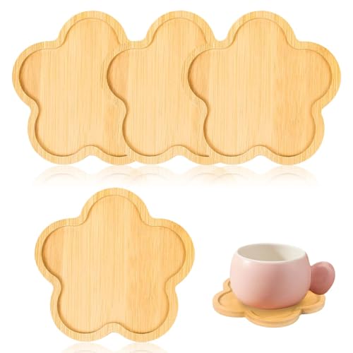 4 Stück Bambus Untersetzer, Holz Untersetzer Bambus Mosaik Untersetzers Handgefertigte DIY-Mosaikbedarf, Kreative Holzuntersetzer für Pflanzen, Trinkbecher, Wohnzimmer Deko, Couchtisch Esstisch 4 Stück Bambus Untersetzer, Holz Untersetzer Bambus Mosaik Untersetzers Handgefertigte DIY-Mosaikbedarf, Kreative Holzuntersetzer für Pflanzen, Trinkbecher, Wohnzimmer Deko, Couchtisch Esstisch von XMDROU