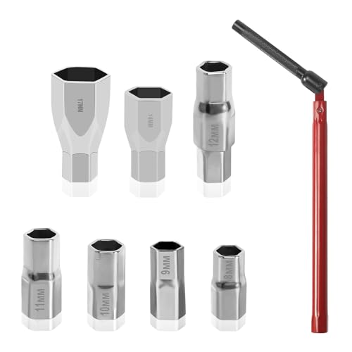 XMDROU 8 Stück Standhahnmutterschlüssel Set, 8-17mm Standhahnschlüssel Wasserhahn Montagewerkzeug Armaturenschlüssel Standhahn Mutternschlüssel Universalwerkzeug XMDROU 8 Stück Standhahnmutterschlüssel Set, 8-17mm Standhahnschlüssel Wasserhahn Montagewerkzeug Armaturenschlüssel Standhahn Mutternschlüssel Universalwerkzeug von XMDROU