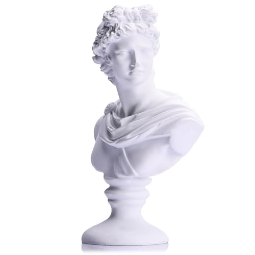 XMGZQ David-Statue und Skulptur, kleine griechische Statue, David-Büste, Apollo-Statue für Heimdekoration, Couchtischdekoration, Mythologie-Dekoration für Schlafzimmer/Wohnzimmer/Büro, 15 cm, Weiß XMGZQ David-Statue und Skulptur, kleine griechische Statue, David-Büste, Apollo-Statue für Heimdekoration, Couchtischdekoration, Mythologie-Dekoration für Schlafzimmer/Wohnzimmer/Büro, 15 cm, Weiß von XMGZQ