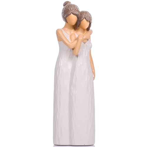 XMGZQ Mutter-Tochter-Figuren, Geschenk für Mutter, Tochter, umarmende Figur, Statuen, Geschenke für Mutter von der Tochter, geeignet für Platzierung, Zuhause, Schlafzimmer, Tischregal, Dekoration von XMGZQ