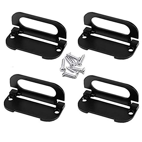 XMHF Möbelgriff, 7,3 cm, Schwarz, 4 Stück Ring Flach Schwarz von XMHF